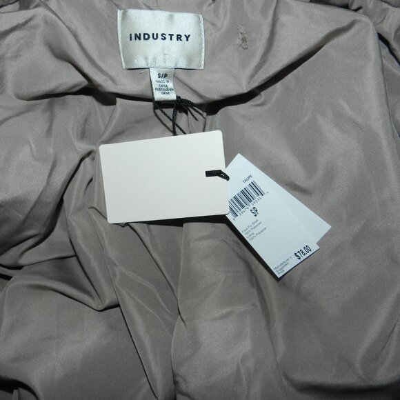 Industry Republic clothing Faux fur hooded Vest Taupe S/P - Picture 14 of 15